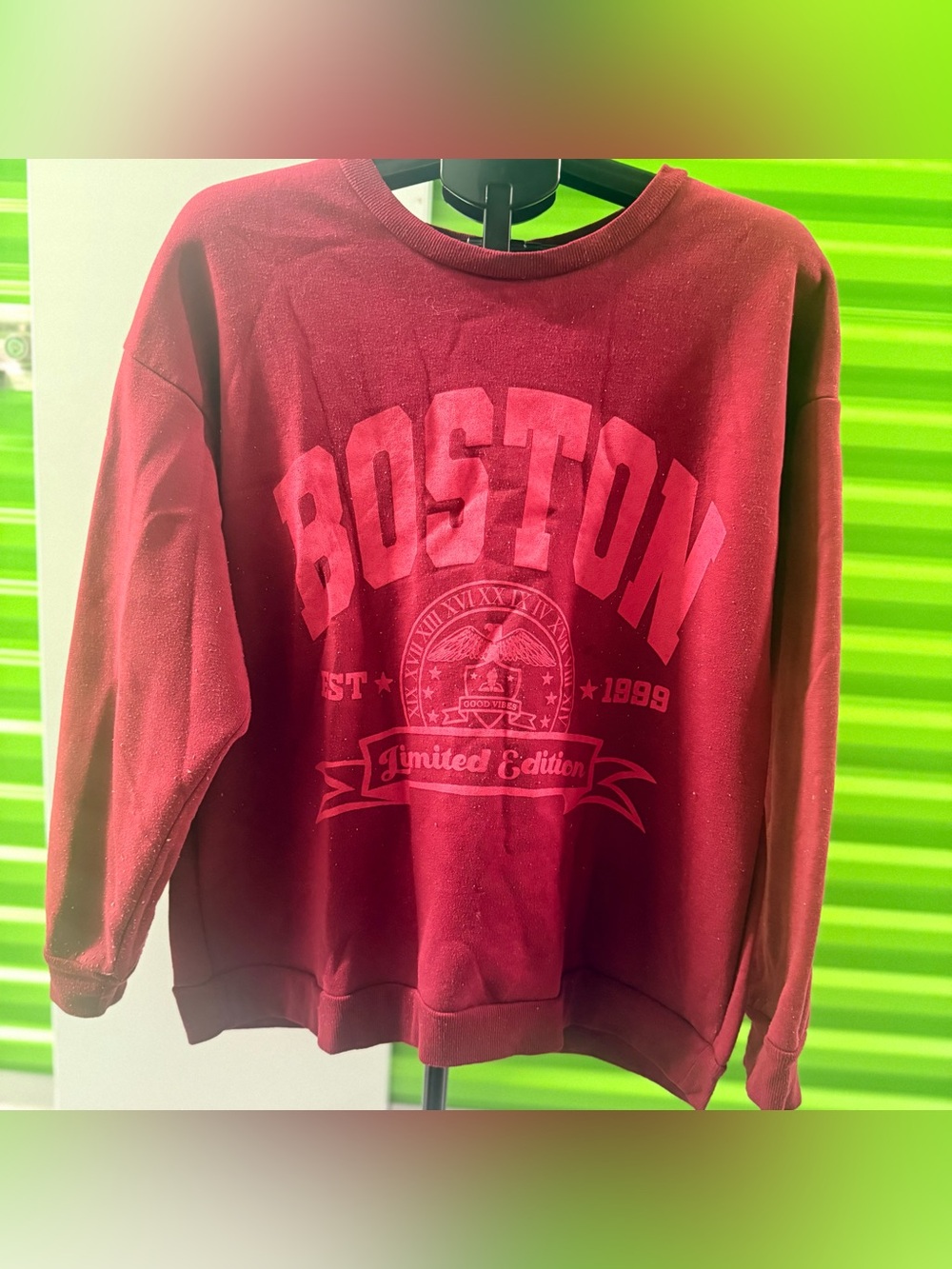 Boston Graphic Crewneck Sweatshirt - Maroon